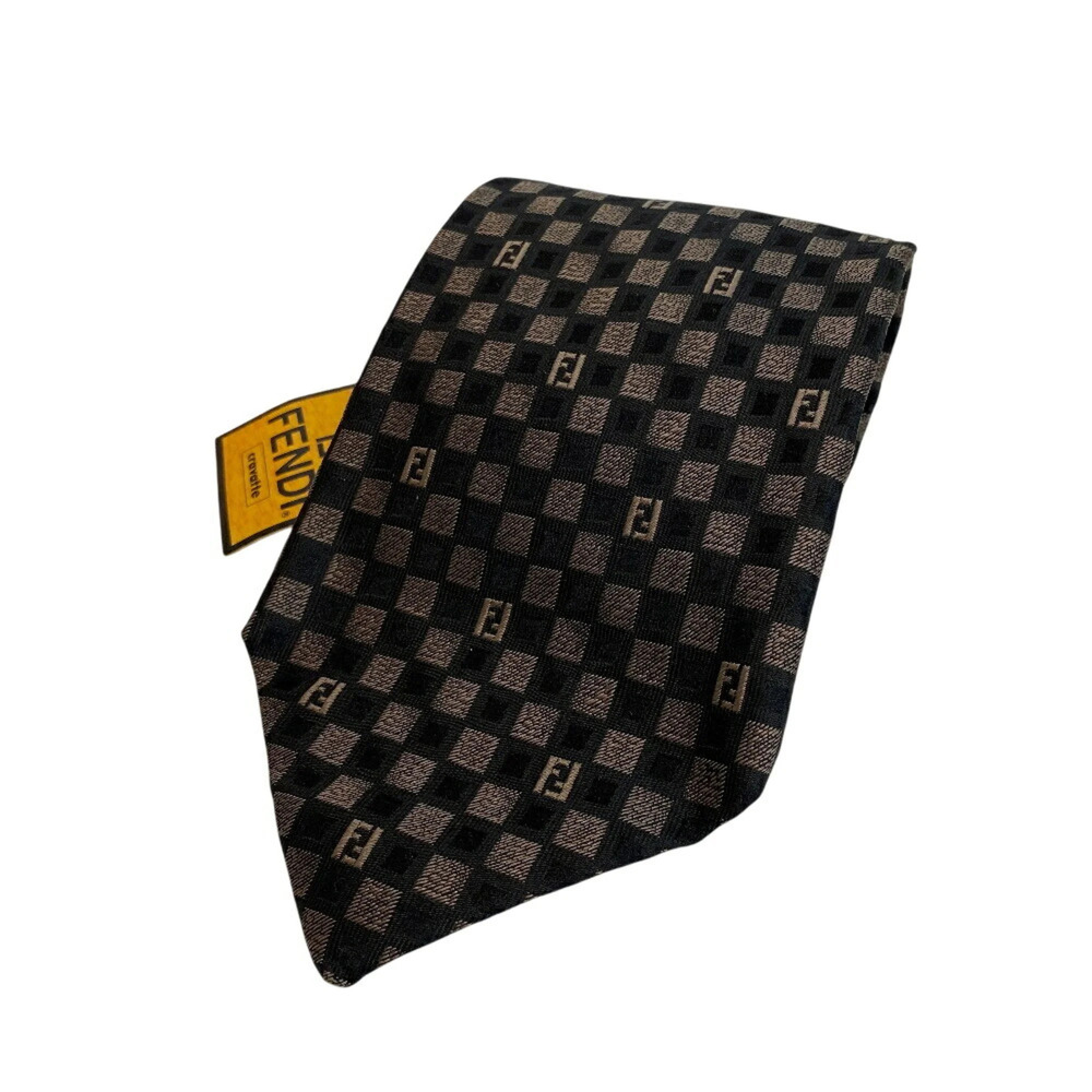 FENDI Zucca Tie, Black